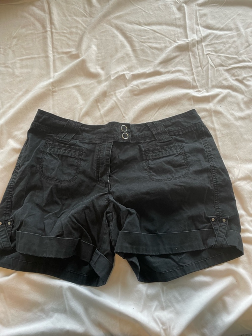 White House Black Market Black Cuffed Women's Bermuda Shorts